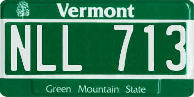 VT license plate NLL713
