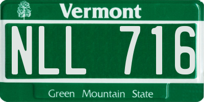 VT license plate NLL716
