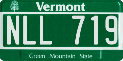 VT license plate NLL719