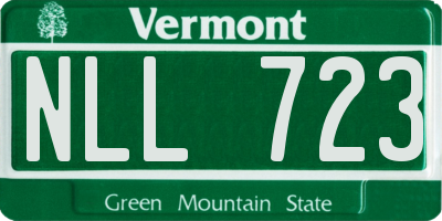 VT license plate NLL723