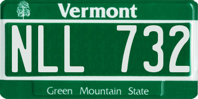 VT license plate NLL732