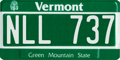 VT license plate NLL737