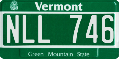 VT license plate NLL746