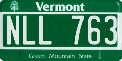 VT license plate NLL763