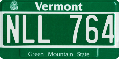 VT license plate NLL764