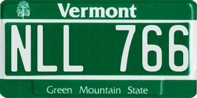 VT license plate NLL766