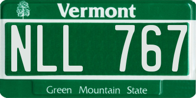 VT license plate NLL767