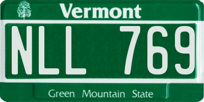 VT license plate NLL769