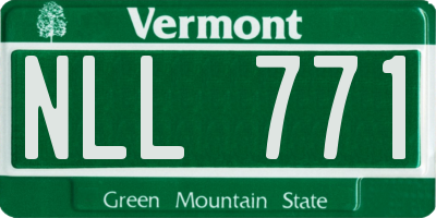 VT license plate NLL771