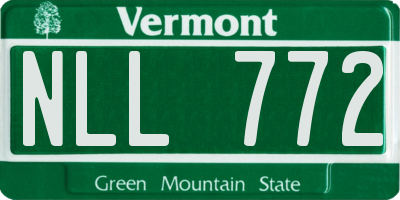 VT license plate NLL772