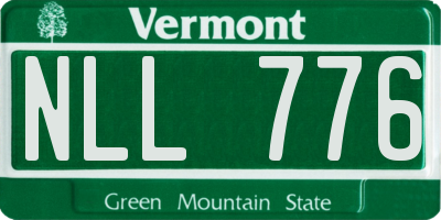 VT license plate NLL776
