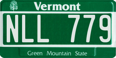 VT license plate NLL779