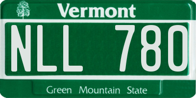 VT license plate NLL780