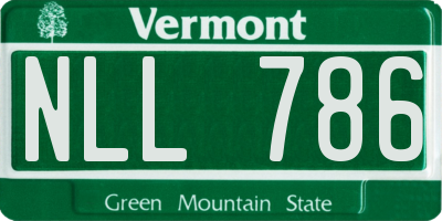 VT license plate NLL786