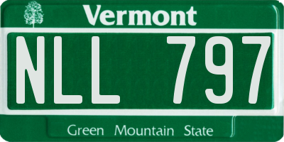 VT license plate NLL797