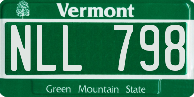 VT license plate NLL798