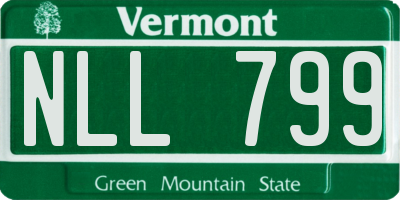 VT license plate NLL799