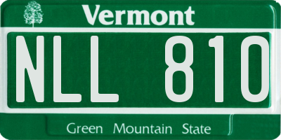 VT license plate NLL810