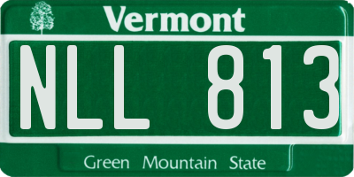 VT license plate NLL813