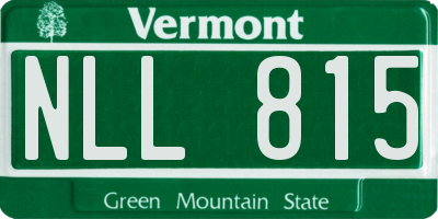 VT license plate NLL815