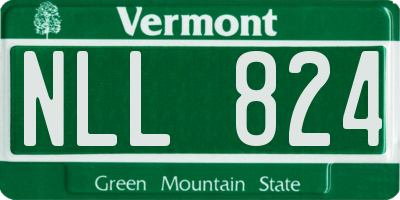 VT license plate NLL824