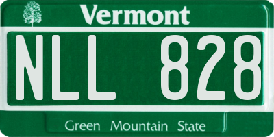VT license plate NLL828