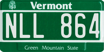 VT license plate NLL864