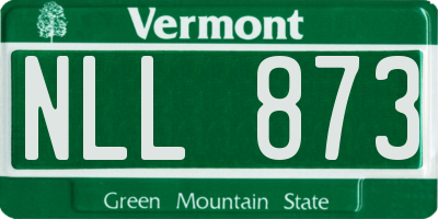 VT license plate NLL873