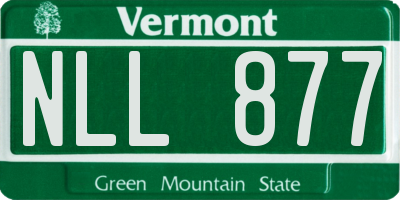 VT license plate NLL877