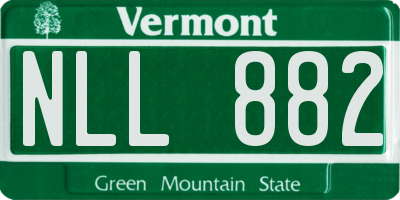 VT license plate NLL882