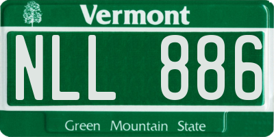 VT license plate NLL886