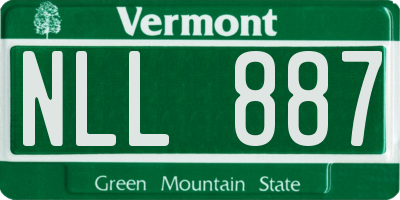 VT license plate NLL887