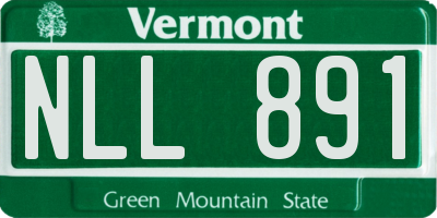 VT license plate NLL891