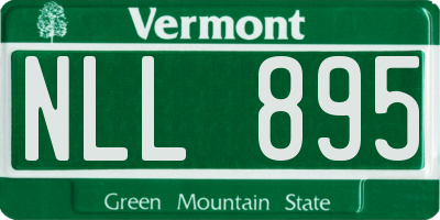 VT license plate NLL895