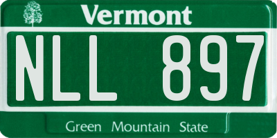 VT license plate NLL897
