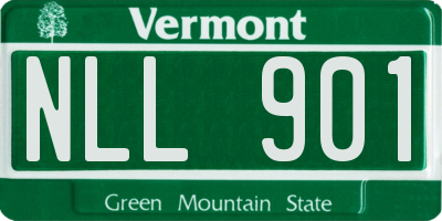 VT license plate NLL901