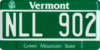 VT license plate NLL902
