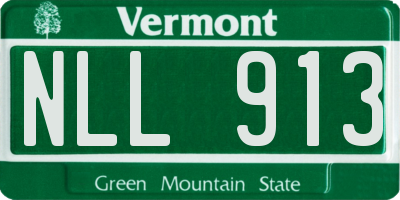 VT license plate NLL913