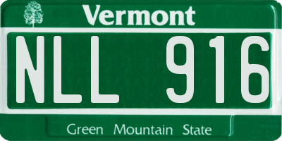 VT license plate NLL916