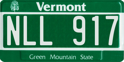 VT license plate NLL917