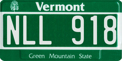 VT license plate NLL918