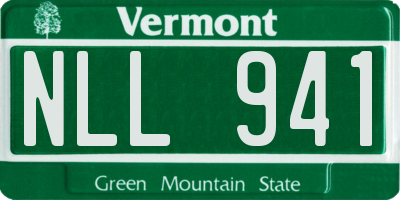 VT license plate NLL941