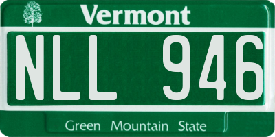 VT license plate NLL946