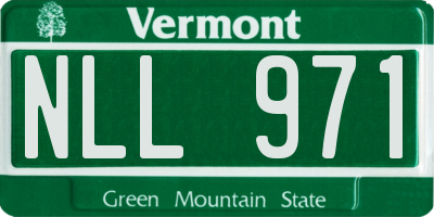 VT license plate NLL971