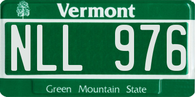 VT license plate NLL976