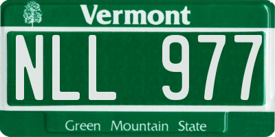 VT license plate NLL977