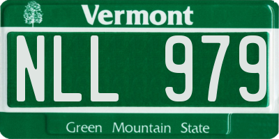 VT license plate NLL979
