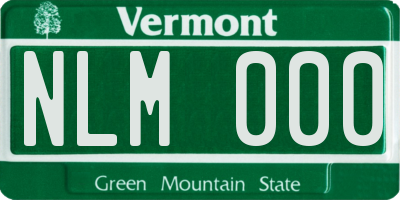VT license plate NLM000