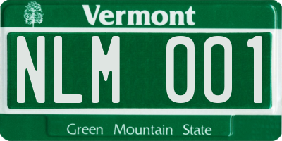 VT license plate NLM001
