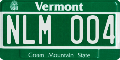 VT license plate NLM004